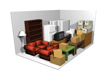 10x15 drive-up self storage unit — what fits inside