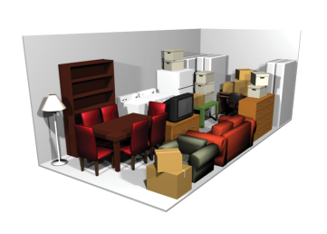 10x20 drive-up self storage unit — what fits inside